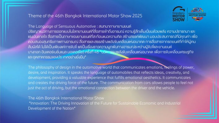 Theme of the 46th Bangkok International Motor Show 2025